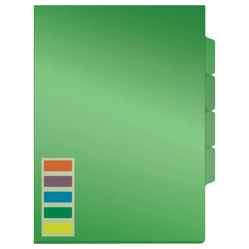 Corner file A4, transparent, 150 mkm, 3 sections