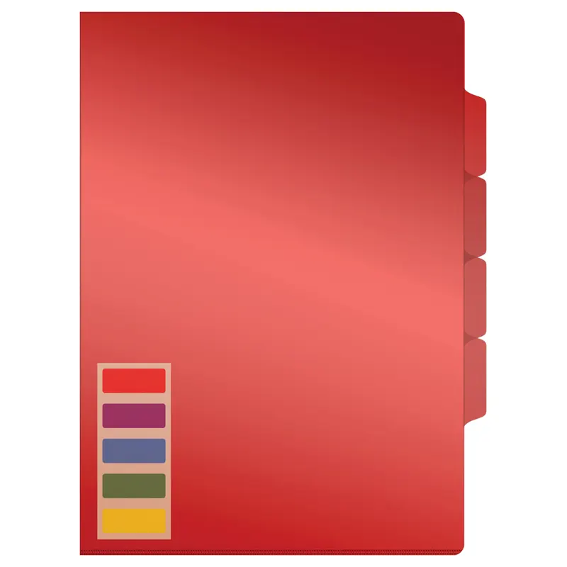 Corner file A4, transparent, 150 mkm, 3 sections