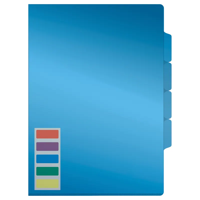 Corner file A4, transparent, 150 mkm, 3 sections