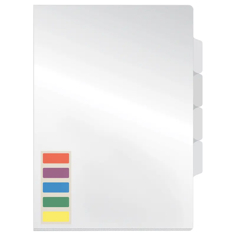 Corner file A4, transparent, 150 mkm, 3 sections