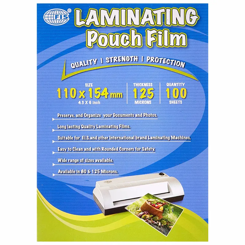 Թափանցիկ թաղանթ լամինացիայի համար, А6 ֆորմատի, հաստությունը 100 միկրոն, տուփի մեջ 100 թերթ