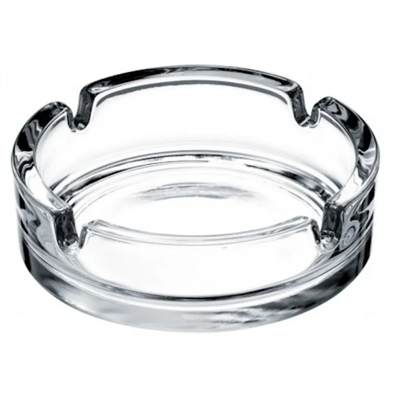 Пепельница керамическая, черная, диаметр 10 см, с местом для 4-х сигарет