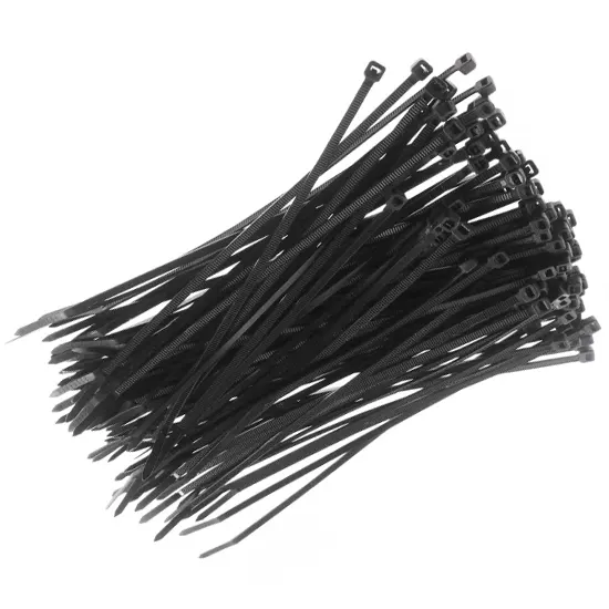 Хомуты, длина 10 см, ширина 2,5 мм, в упаковке 100 шт. Plastic clamp, length 10 cm, width 2.5 mm, 100 psc.