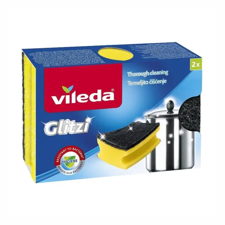 Губка Vileda, Glitzi Cristal, с чистящими кристаллами, 2 шт