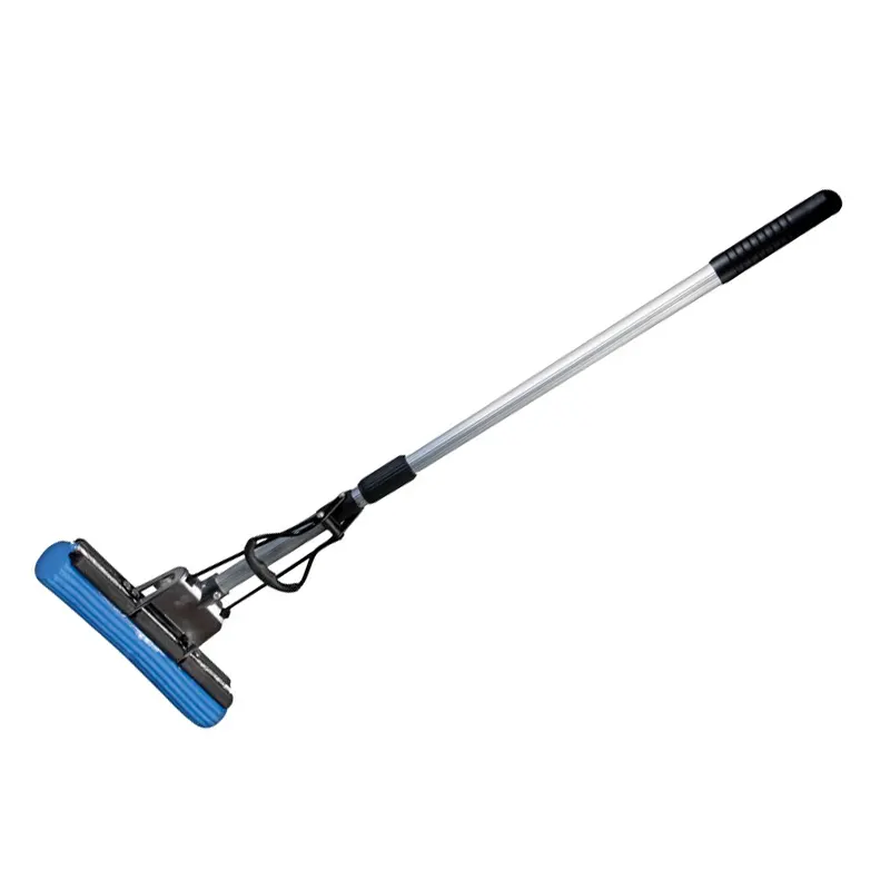 Швабра отжимная с губчатой насадкой шириной 27см и удлиняемой рукояткой до 150 см