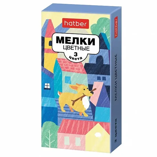 Мелки 3 штук, цветные