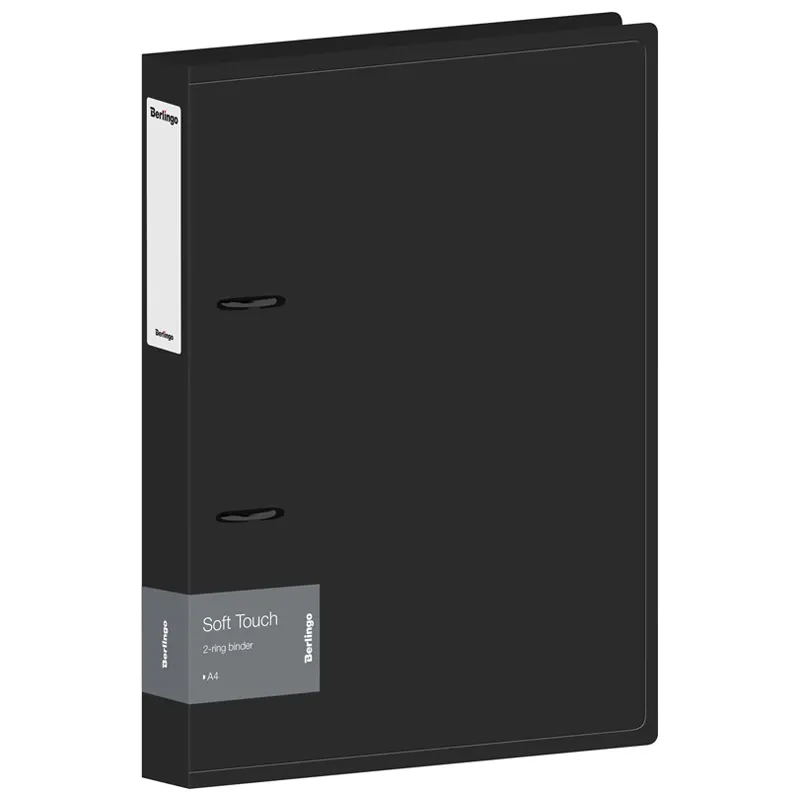 Папка регистр пластиковая, O-образные 2 кольца, формат А4, "Soft Touch", толщина 4см