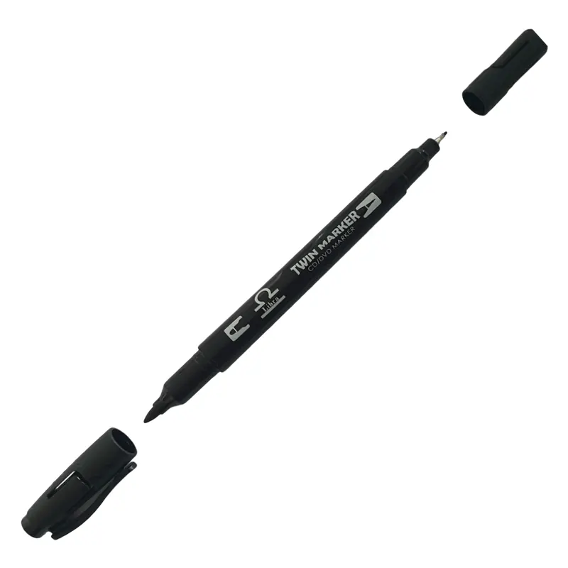Twin CD marker, writing thickness 0.4mm/0.1mm