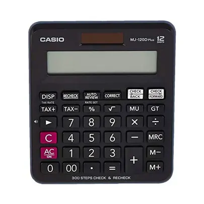 Desktop calculator MJ 120D, 12 digits, middle size, dual power (12 cm*14 cm)