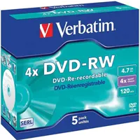 DVD+RW - 4.7GB - 4x,  10 pcs, slim case (in separate boxes)