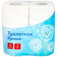 Туалетная бумага110 гр, 2 слоя, размер листа 10.5*11.5 см