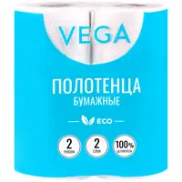 Кухонное полотенце 2 слоя, 2 рулона, 100% целюлоза.