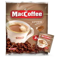 Кофе MacCoffee в пакетиках, 3 в одном, 18 г, с араматом карамели