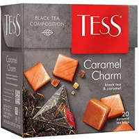 Чай Tess в пакетиках - пирамидках. В упаковке 20 пакетов, Caramel Charm.
