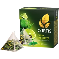 Чай Curtis в пакетиках - пирамидках. В упаковке 20 пакетов, Fresh Mojito.