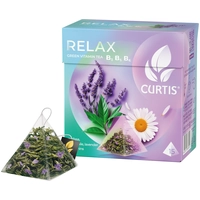 Чай Curtis в пакетиках - пирамидках. В упаковке 20 пакетов, Relax, Green Vitamin Tea B3, B5, B6.