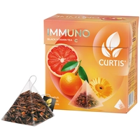 Чай Curtis в пакетиках - пирамидках. В упаковке 20 пакетов, Immuno, Black Vitamin tea, C