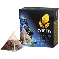 Чай Curtis в пакетиках - пирамидках. В упаковке 20 пакетов, Blue berries.