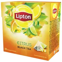 Чай фруктовый Lipton в пакетиках - пирамидках. В упаковке 20 пакетов, цитрус