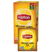 Чай Lipton в пакетиках. В упаковке 25 пакетов, Yellow label, Черный чай
