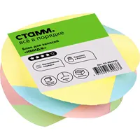 Թերթիկներ նշումների համար, 80մմ x 80մմ x 4մմ, պտուտաձև, գունավոր