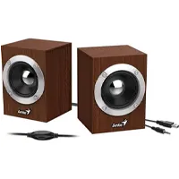 Колонки Genius SP-HF280, дерево, раземер 140х102х120 мм. Мощьность 2*1,5W. Подключение кабельное - USB.