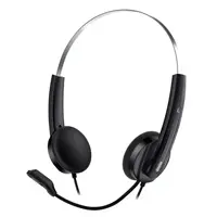 Ականջակալներ միկրոֆոնով, լարային GENIUS HS-220U BLACK USB