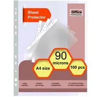 Файл полиэтиленовый  формат А4, 90 микрон, прозрачный, в упаковке 100 шт