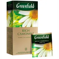 Tea bags, 25 bags per box, Rich Camomile