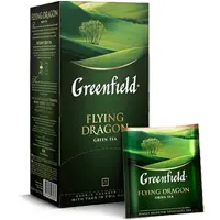 Чай в пакетиках, 25 пакетов в упаковке, Flying Dragon, зеленый