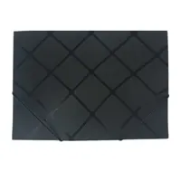 Папка пластиковая на резинках, формат А4, черная