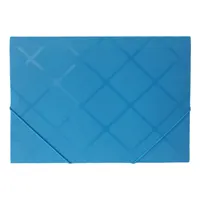 Папка пластиковая на резинках, формат А4, синяя