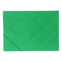 Action case with elastic bands, A4 format, plastic, green