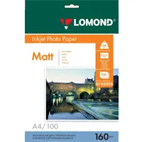 Photo paper, Matt, A4 format, 160 gr., 100 sheets, Lomond 0102005