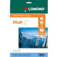 Фотобумага Матовая, формат А4, 180 гр., 50 листов, Lomond 0102014