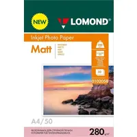 Photo paper, Matt, A4 format, 280 gr., 50 sheets, Lomond 0102058