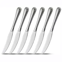 Knife, stainless steel, silver color, 6 pcs