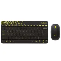 Ստեղնաշար + մկնիկ անլար Logitech MK240 Nano , Black/Chartreuse (L920-008213)