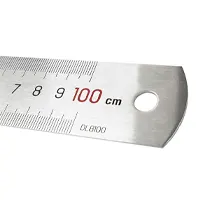 Линейка металическая (из нержавеющей стали), 100см/40 дюймов. Деления с обоих сторон линейки