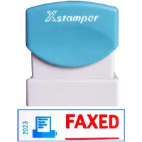 Штамп размер печати 45 мм, "FAXED" (Отправлено по факсу)