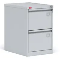 Картотечный металлический шкаф для хранения документов, висячих файлов (А4 & foolscape). 2 выдвижных ящика, 1 центральный врезной замок, Размер 715*465*630мм, вес 31кг. Допустимая нагрузка на ящик до 30кг. Под заказ, срок доставки  дней.