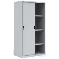 Metal filing cabinet SHAM-11.K, 3 shelves, 1 mortise lock, 1860*950*450 sm, H*W*D, weight 56 ​​kg. Shelf load 60 kg. Delivery within 3 business days.