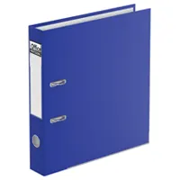 Lever box file with edge protector, finger hole, 2 "D" type rings, A4 size,, 4 cm, blue