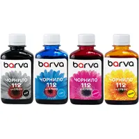 Թանաք  BARVA, EPSON - ի համար, L6550/L15150 (112) B/C/M/Y (4х180 ml) (E112-180-MP) հավաքածու