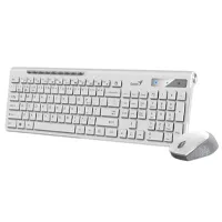 Клавиатура + мышка беспроводные, соеденение Bluetooth, W8230, белого цвета