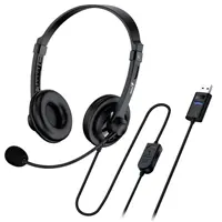 Ականջակալներ միկրոֆոնով, լարային GENIUS HS-230U USB
