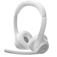Ականջակալ Logitech Headset Zone 300 անլար, Bluetooth միացում, աղմուկը մարող միկրոֆոն, White (L981-001417
