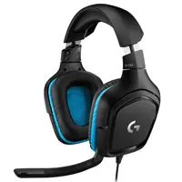 Ականջակալ Logitech Headset G432 Black/Blue, լարային, խաղային (L981-000770)