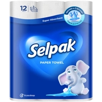 Kitchen towel 12 rolls, 3 ply, 90 sheets, 23*12.5 cm sheet size, 11.25 m per roll