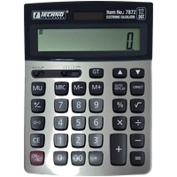 Desktop calculator Techno 7872-12, middle size, 12 digits, dual power (15 cm*20 cm)